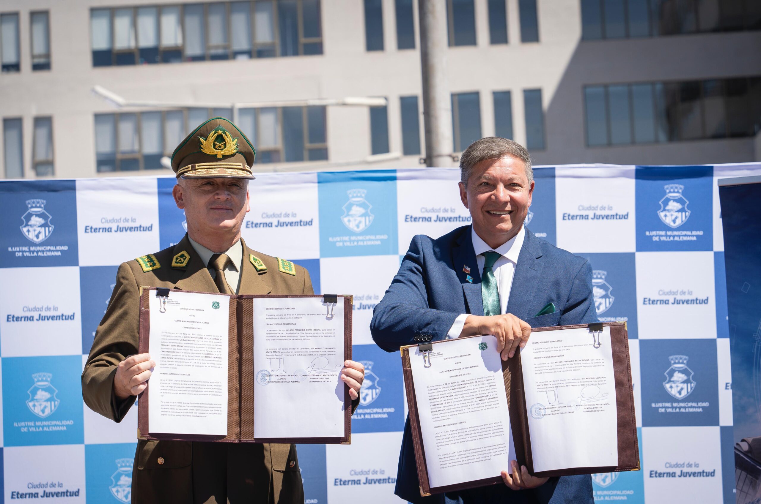 VILLA ALEMANA MARCA UN HITO EN SEGURIDAD CON LA FIRMA DEL CONVENIO OS-14