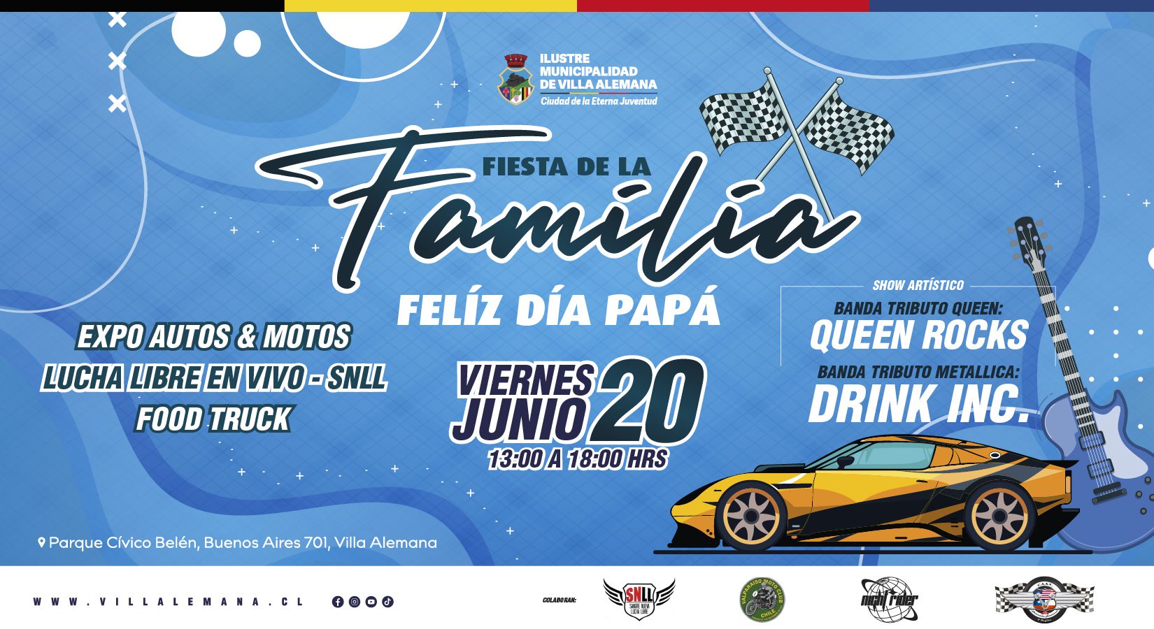 Con tributos a Queen y Metallica Villa Alemana celebra este viernes 20 el Día del Papá