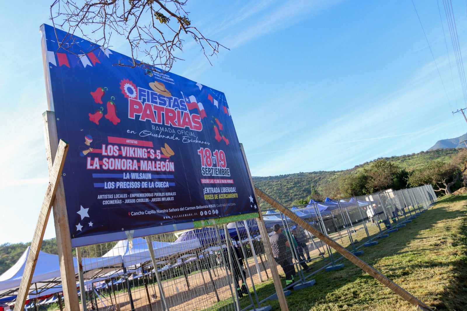 Villa Alemana se prepara para una inédita celebración de Fiestas Patrias con Viking’s 5 y Sonora Malecón en Ramada Oficial municipal