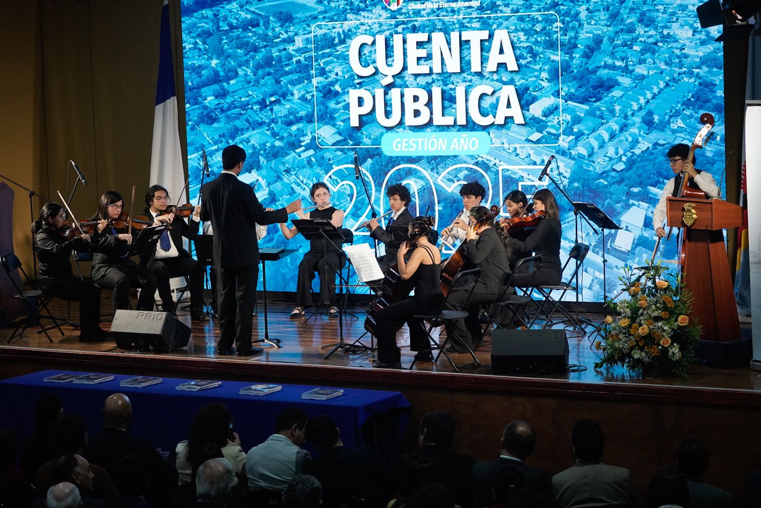 Orquesta Municipal de Villa Alemana emociona en Cuenta Pública 2025 y destaca como ejemplo de formación e inclusión cultural