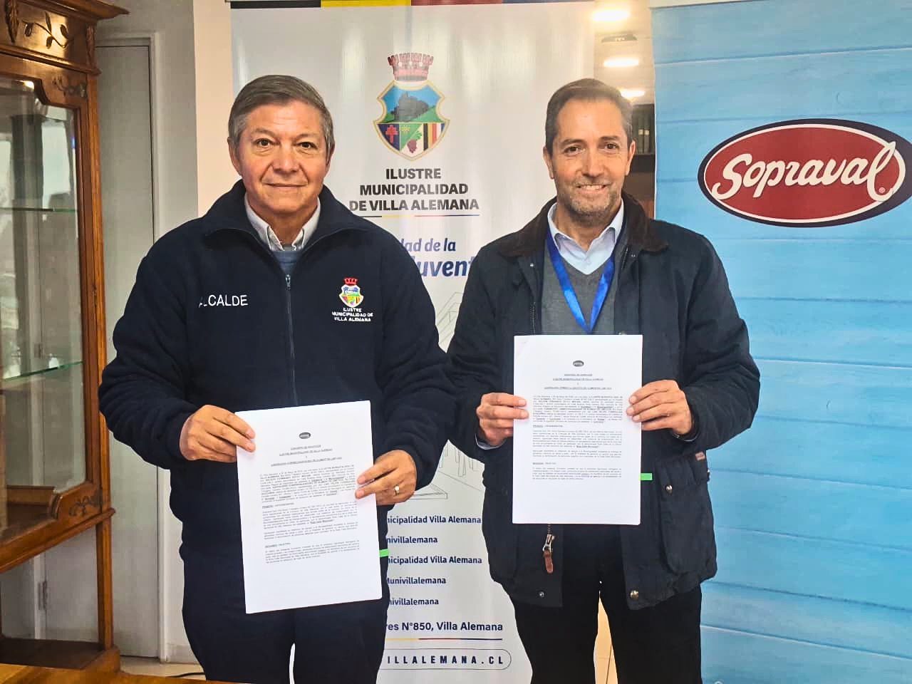 Municipalidad y Sopraval renuevan convenio de apoyo de alimentos para Plan Protege Calle