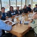 Alcalde Nelson Estay y representantes de organismos de emergencia durante sesión extraordinaria del COGRID de Villa Alemana.